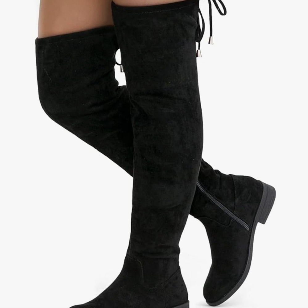 Vepose Women's Suede Thigh High Boots Size US7 EU37.5